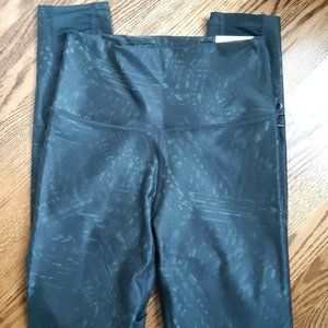 Aerie dark green leggings with mesh details